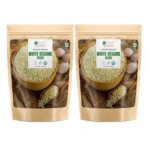 Bliss of Earth USDA Organic Sesame Seeds 2x500 gm White For Eating Raw Til Seeds