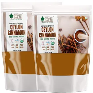 Bliss of Earth USDA Ceylon Cinnamon Powder Organic 2x250gm For Weight Loss Drinking & Cooking Dal Chini Powder