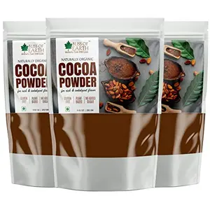 Bliss of Earth 3X250gm Naturally Organic Dark Cocoa Powder for Chocolate Cake Making & Chocolate Shake Unsweetened