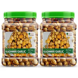 Bliss of Earth Naturally Organic Kashmiri Garlic 2x500 gm From Indian Himalayas Single Clove Kashmiri Pothi Lahsun Snow Mountain Garlic Pack Of 2