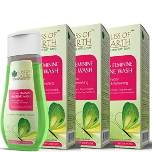 Bliss of Earth DailyFresh Feminine Hygiene Wash | 3x100ML | Enriched With Bliss of Earth Alcohol Free Witch Hazel & Australian Tea Tree Essential Oil | Great For Daily Intimate Care