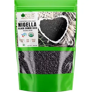Bliss of Earth Certified Organic Black Cumin Kalonji Seeds Nigella Seeds 250GM