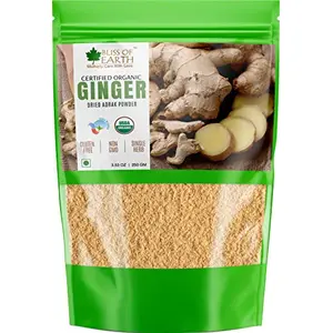 Bliss of Earth Certified Organic Ginger Powder Dry for Tea & Juice Pure Antioxidant Super Food 250GM