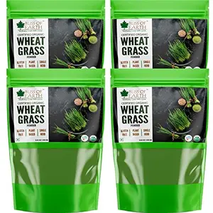 Bliss of Earth 4X250gm USDA Wheatgrass Powder Organic Super Food Dietary Supplement