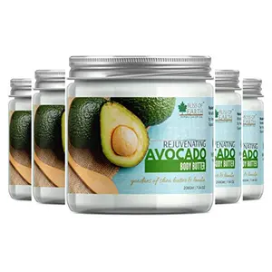 Bliss of Earth Rejuvenating Avocado Body Butter For Tired Looking Skin (5x200GM) Pack Of 5
