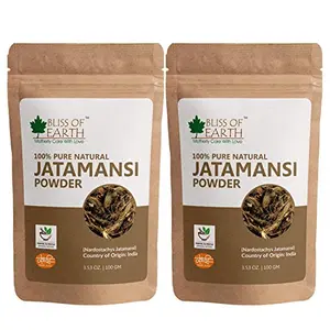 Bliss of Earth 100% Pure & Natural Jatamansi Powder For Hair Growth (2x100gm)
