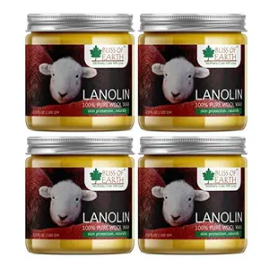 Bliss of Earth 100% Pure Golden Lanolin Natural Wool Wax For Soothing Sore Nipples 4x100GM (Pack Of 4)