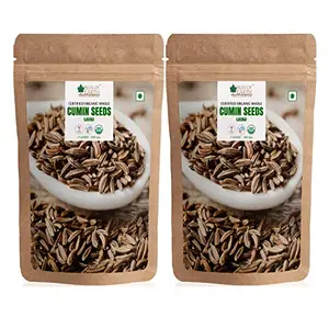 Bliss of Earth 2x200gm USDA Organic Cumin Seed Jeera Whole Spice Sabut Jeera