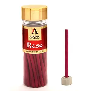 Rose Gulab Dhoop batti Sticks Bottle with Free Stand (100g)