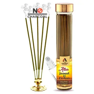 Attar Jannat Ul Firdaus Incense Sticks Agarbatti ( 100% Masala) Home Fragrance (Bottle 100 gm)
