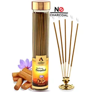 Kesar Chandan Saffron Sandal Incense Sticks 100% Herbal (Bottle 100 gm)