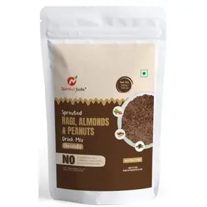 Nutribud Foods Sprouted Ragi Almonds & Peanuts Drink Mix (Chocolate) -- (200g)