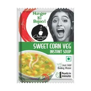 CHING'S Sweet Corn Veg Instant Soup 299 g Pack of 10