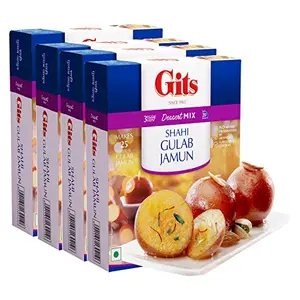Gits Instant Shahi Gulab Jamun Desert Mix 600g (Pack of 4 X 150g Each)