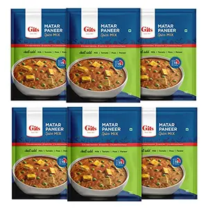 Gits Ready to Cook Spice Mix Matar Paneer 300g (Pack of 6 X 50g Each)