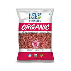 NATURELAND ORGANICS Red Rice 1 Kg (Total 2 Kg) - Organic Rice