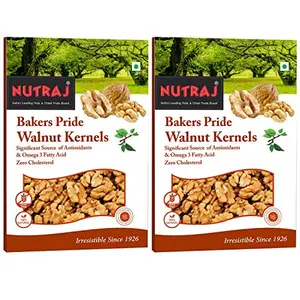 Nutraj 100% Natural Dried Premium California Walnut Kernels (6-8 Pieces Broken) 500g (2 X 250g) | Pure Without Shell Broken Walnut Kernels | Akhrot Giri Dry Fruit