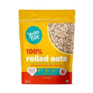 Yogabar 100% Rolled Oats 400g | Premium Golden Rolled Oats