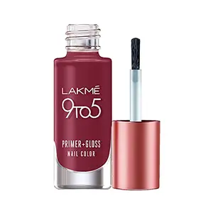 LAKME 9to5 Primer + Gloss Nail Colour Scarlet Blaze 6 ml