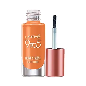 LAKME 9to5 Primer + Gloss Nail Colour Peach Puff 6 ml