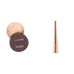 Lakme  Rose Face Powder Soft Pink 40g And Lakme  9 to 5 Impact Eye Liner Black 3.5ml