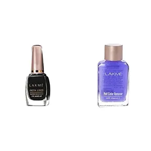 Lakme Insta Eye Liner Black 9ml And Lakme Nail Color Remover 27ml