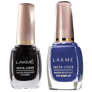 Lakme Insta Eye Liner Black 9ml + Blue 9 ml
