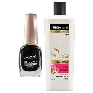 Lakme Insta Eye Liner Black 9ml And TRESemme Smooth and Shine Conditioner 190ml