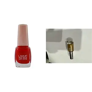 Lakme True Wear Nail Color Reds & Maroons 404 9 ml And Lakme Color Crush Nailart M13 Copper 6 ml