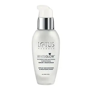 Lotus Herbals Whiteglow Intensive Skin Serum + Moisturiser | Nourishes & Moisturises Skin | For All Skin Types | 30ml