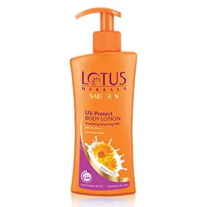 Lotus Herbals Safe Sun UV Protect Body Lotion | SPF 25 | PA+++ | Calendula | Normal to Dry skin | 250ml