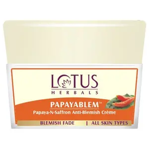 Lotus Herbals Papayablem Papaya-n-Saffron Anti-Blemish Cream 50g