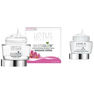 Lotus Herbals Whiteglow Skin Whitening And Brightening Massage Creme 60g And Herbals Whiteglow Deep Moisturising Creme SPF 20 60g