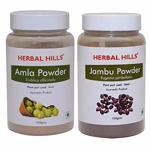 Herbal Hills Amla Powder and Jambu Beej powder- 100 gms each for hair care and sugar control