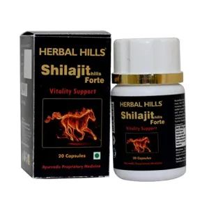 Herbal Hills Shilajit Forte Vitality Support 550mg 20 Capsules