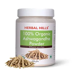 Herbal Hills Organic Ashwagandha Powder -200 gms Ashwagandha Herbal Powder