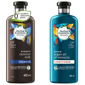 Herbal Essences Bio: Renew Coconut Milk Shampoo 400 Ml With Herbal Essences Bio Renew Argan Oil Of Morocco Conditioner 400 Ml
