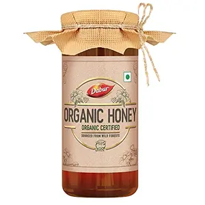 Dabur Organic Honey | 100% Pure and Natural | NPOP Organic Certified | Raw Unprocessed Unpasteurized Honey | No Sugar Adulteration â 300gm