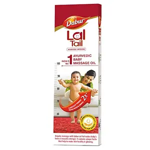 Dabur Lal Tail - Ayurvedic Baby Oil Clinically Tested 2x Faster Physical Growth - 200 ml