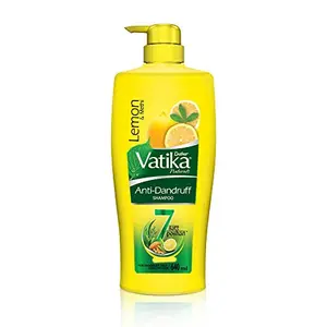 Dabur Vatika Anti Dandruff Shampoo with Lemon & Methi for Dandruff Free Hair - 640ml