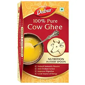 Dabur 100% Pure Daanedaar Cow Ghee with Rich Aroma | Naturally improves digestion and boosts immunityÂ -1L