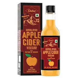 Dabur Himalayan Apple Cider Vinegar with Mother of Vinegar | Raw Unfiltered Unpasteurized - 500 ml