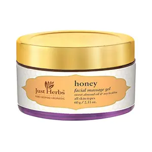 Just Herbs Honey Facial Massage Gel for All Skin Types SLS & Paraben Free - 60 GM