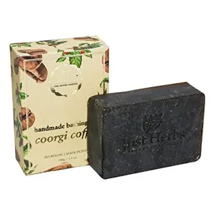 Just Herbs Coorgi Coffee Ayurvedic Handmade Bathing Bar Certified Ayurvedic Chemical Free - 100 GM