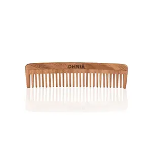 Ohria Ayurveda Natural Neem Wooden Comb For Hair Growth | Anti-Hairfall & Dandruff Comb