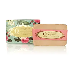 Ohria Ayurveda Rose Milk & Vanilla Bathing Bar/Soap For All Skin Type 120g