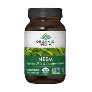 Organic India Neem 60 Capsules Bottle