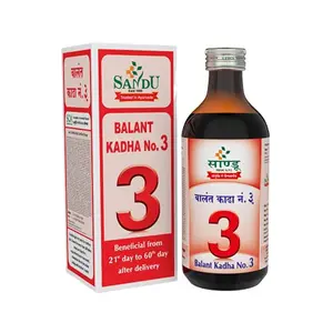 Sandu Pharmaceuticals Ltd Balant Kadha No 3 (200Mls) | A Trusted herbal Ayurvedic tonic to restore mother to normalcy & prevent post delivery complications