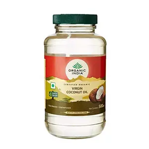 ORGANIC INDIA Cold Pressed Virgin Coconut Oil 500ml (Pack of 1)