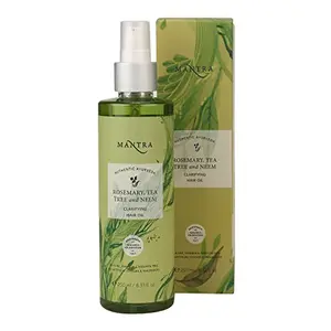 Mantra Rosemary Teatree and Neem Dandruff Removing Hair Oil (250 ml) | Free Rose Hydrating Body Wash | 30ml